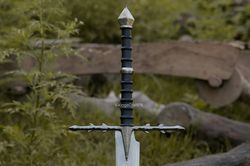 custom hand forged lord of the rings stainless steel nazgul sword, raingwraith sword, beautiful wedding gift for him,