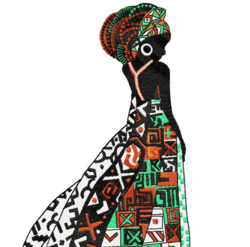 african women embroidery machine digitizing