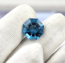 london blue topaz octagon shape faceted gemstones - loose gemstones, semi precious gemstone, topaz gemstones