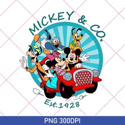 vintage mickey & co 1928 png, retro vintage disney png, retro mickey and co, disneyworld, family mickey and friends png