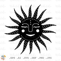 boho sun svg, sun cricut svg, sun clipart png, sun magic, sun scandinavian dxf, sun silhouette