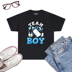 gender reveal party team boy t-shirt