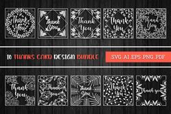 thank you cards paper cut bundle svg thank you cards paper cut bundle svg