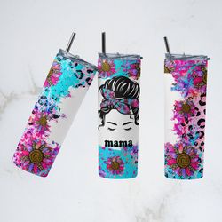 mother's day tumbler, mother's day straight tapered skinny tumbler, mother's day family sublimation wrap skinny tumbler