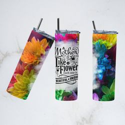 mother's day tumbler, mother's day straight tapered skinny tumbler,mother's day birthday sublimation wrap skinny tumbler