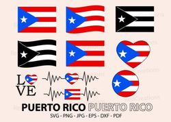 Puerto Rico Flag Bundle Svg, Flag, Love Puerto Rico Flag Bundle Svg, Flag, Love
