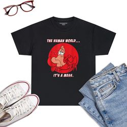 disney the little mermaid sebastian the human world t-shirt