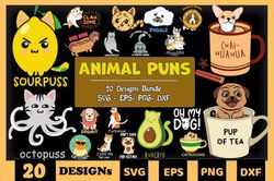 Animal Puns Bundle SVG  Animal Puns Bundle SVG