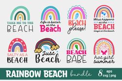 Summer Beach Rainbow Retro Bundle Svg Summer Beach Rainbow Retro Bundle Svg
