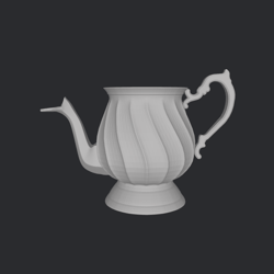 3d model miniature teapot without lid model ready to print | digital product | miniature 3d model | dollhouse miniatures