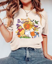 halloween winnie the boo shirt, vintage winnie the pooh, pooh and friends, disney trip shirt,family matching tee, disne