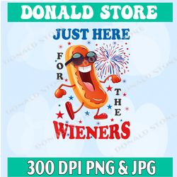 hot dog i'm just here for the 4th of july svg png instant download file for cricut