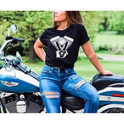 evo twin cam engine shirt, cruiser motorcycle chopper style unisex tee for him/her,  bobber, chopper, sportster custom m