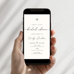 modern bridal shower evite minimalist bridal shower electronic invitation text evite editable template iphone sms invite