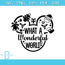 christmas disney what a wonderful world svg cutting files