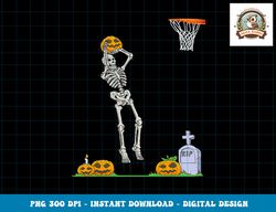 funny skeleton basketball halloween pumpkin png, sublimation copy