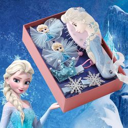 disney frozen elsa princess children hairpin 6pcs/set baby hair clips cartoon baby accessories