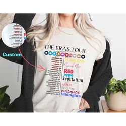 custom eras tour shirt, custom retro eras concert shirt, custom date the eras tour shirt, eras tour taylor merch, taylor