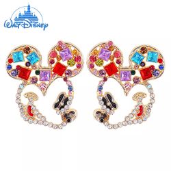 disney boho mickey mouse design cartoon rhinestone earrings fashion wedding ear stud birthday christmas