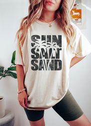Sun Salt Sand Vacay Shirt,  Distressed Summer Shirt,  Trendy Summer Shirt Gift,  Girls T