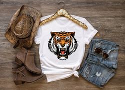 tiger shirt, school spirit team, tiger team shirt, tiger claw marks, tiger tear,  torn, sch