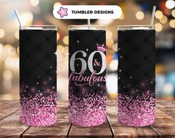 fabulous birthday cake topper tumbler, birthday fabulous tumbler, birthday fabulous skinny tumbler