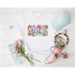 Easter Nurse shirt, easter shirt,  bunny shirt, Bunny with Glasses, Bunny Lover Gift, happy easter, easter outfit, happy
