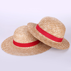 anime luffy anime cosplay straw boater beach hat cap halloween sun hat, luffy hat, cosplay, one piece, monkey d. luffy