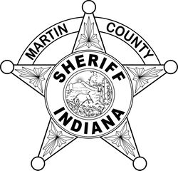 INDIANA SHERIFF BADGE MARTIN COUNTY VECTOR FILE Black white vector outline or line art file