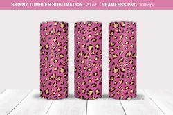 pink leopard tumbler seamless wrap | tumbler sublimation