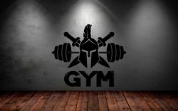 gladiator gym bodybuilder fitness crossfit coach sport muscles wall sticker vinyl decal mural art decor