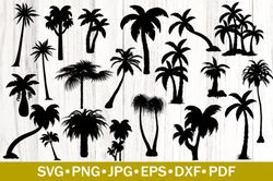 palm trees silhouettes bundle | svg palm trees silhouettes bundle | svg