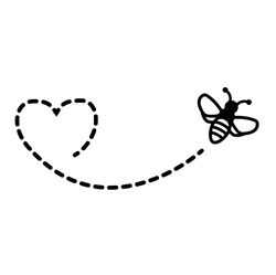 bee svg, png, jpg. bee with path. digital download.