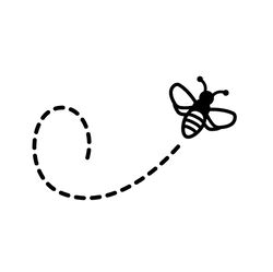 bee svg, png, jpg. bee with path. digital download.