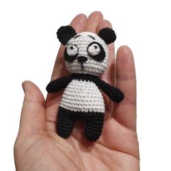 crochet pattern: tiny panda bear, amigurumi stuffed toy, doll animal