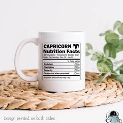 capricorn coffee mug, capricorn zodiac mug, capric