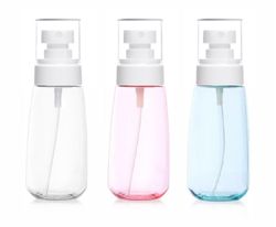 3ps 60ml travel transparent plastic perfume atomizer empty misty spray bottle