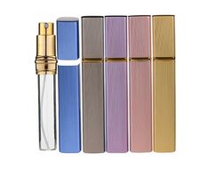 5ps 12ml mini refillable travel portable perfume atomizer bottle spray pump case