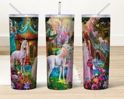 acrylic unicorn tumbler, unicorn tumbler, unicorn skinny tumbler