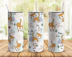 kids tiger tumbler, kids tiger straight tapered wrap skinny tumbler, kids tiger wrap seamless skinny tumbler