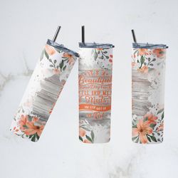 sarcastic floral tumbler, sarcastic floral straight skinny tumbler, sarcastic seamless sublimation wrap skinny tumbler