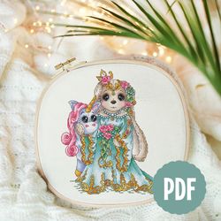 unicorn cross stitch, rabbit cross stitch pattern pdf, bunny cross stitch, roses cross stitch, animal cross stitch