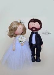 adorable couple doll wedding cake topper, keepsake and decorations - anniversary bridal showers, hen party & engagement