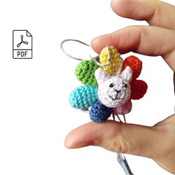 cat rainbow flower crochet pattern pdf kitten brooch plants