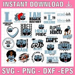 22 files livingstone college svg, hbcu teams svg, hbcu football svg, sport bundle svg, sport bundle svg, clipart