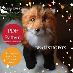 fox sewing pattern plush toy | instruction how to sew | stuffed animal sewing tutorial