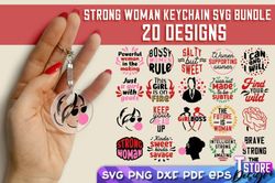 strong woman svg keychain bundle | svg