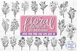 floral bundle svg floral bundle svg