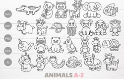 animals a-z for kid bundle svg cut file animals a-z for kid bundle svg cut file