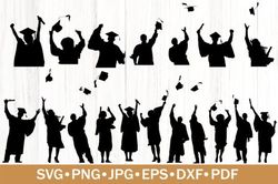 graduates silhouettes bundle | svg graduates silhouettes bundle | svg